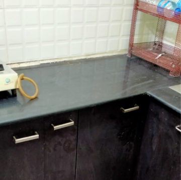 Kitchen in 1 RK Apartment at Jaipurias Sunrise Greens Zirakpur, Vip Road – for Rent