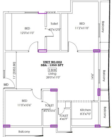 3 BHK Apartment – Map Location View at Sarjapur Road - for Sale
