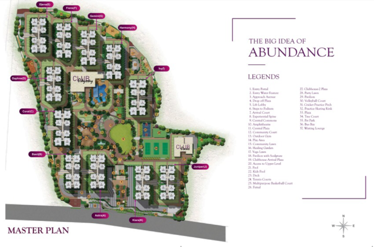 Master Plan, rajapushpa-provincia 3 Bedroom 2335 Sq.Ft. Apartment In Narsingi Hyderabad 8031404