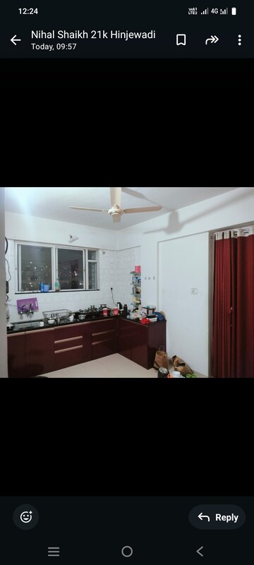 Bedroom in 1 BHK Apartment at RR Akshay Residency, Wakad – for Rent