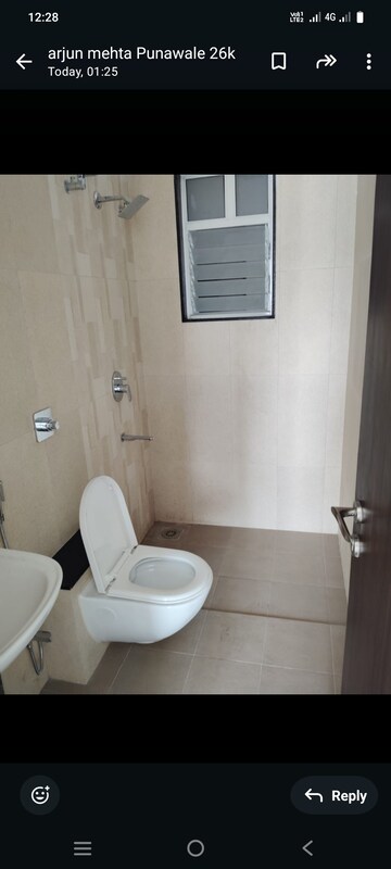 Bathroom in 3 BHK Apartment at VJ YashOne Infinitee, Tathawade – for Rent