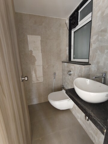 Bathroom in 1 BHK Apartment at Ashar Axis, Majiwada – for Rent