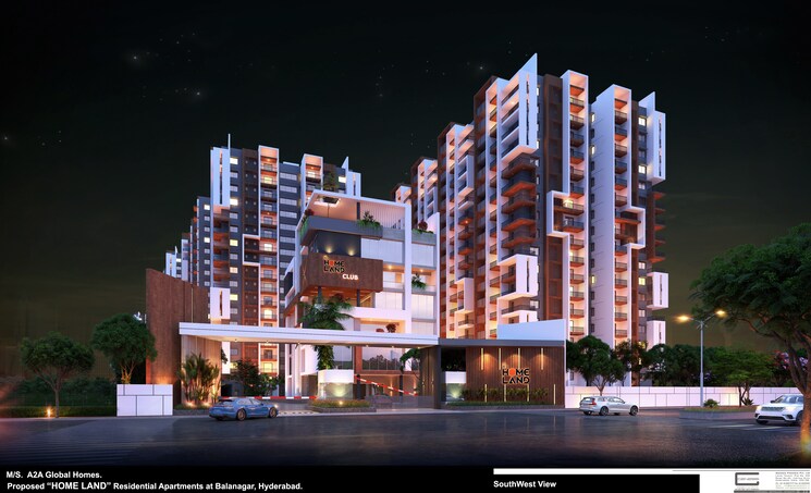 Exterior View, raghuram-a2a-home-land 3 Bedroom 1700 Sq.Ft. Apartment In Bala Nagar Hyderabad 8031713