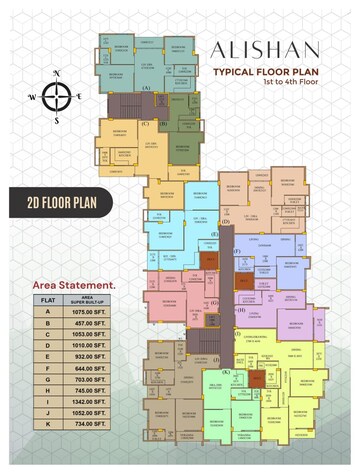 Floor Plan in 3 BHK Apartment at Thakurpukur – for Sale