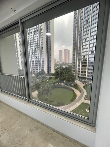 Balcony in 3 BHK Apartment at Oberoi Realty Esquire, Goregaon East – for Rent