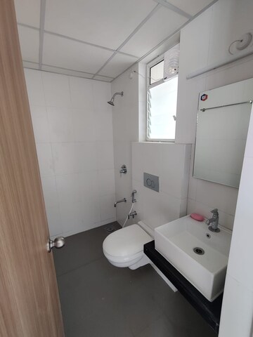 Bathroom in 1.5 BHK Apartment at Godrej Emerald, Ghodbunder Road – for Rent