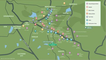 4 BHK Apartment – Map Location View at Godrej Lakeside Orchard, Sarjapur Road - for Sale