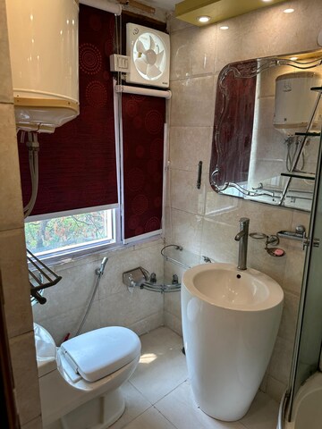 Bathroom in 2 BHK Apartment at Panchsheel Park – for Rent