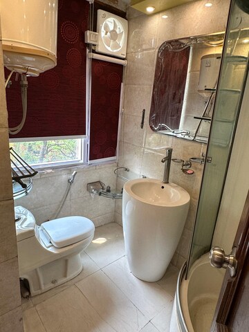 Bathroom in 2 BHK Apartment at Panchsheel Park – for Rent