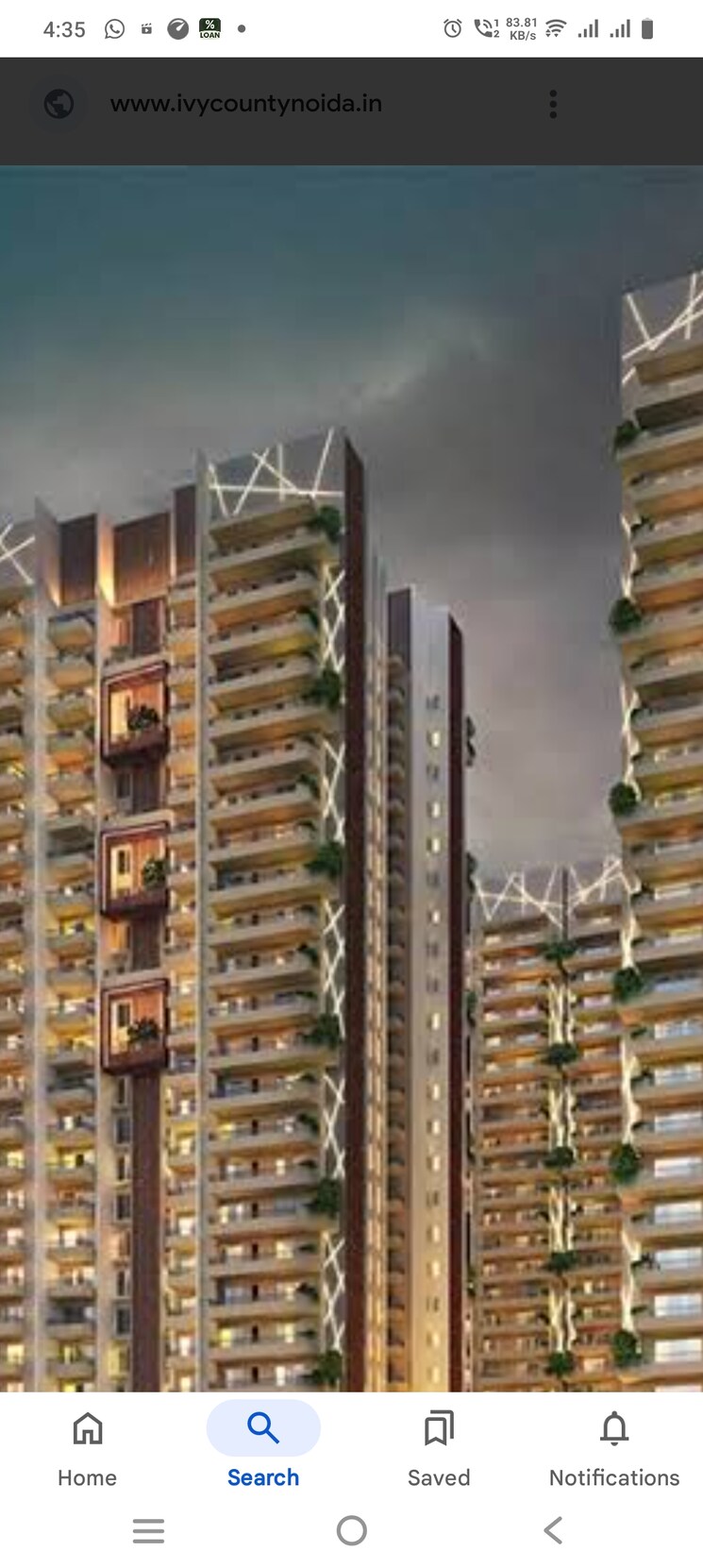 Exterior View, aba-ivy-county 4 Bedroom 2511 Sq.Ft. Apartment In Sector 75 Noida 8033029
