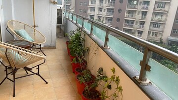 Balcony in 3.5 BHK Apartment at Omaxe Twin Towers, Sector 50 – for Sale