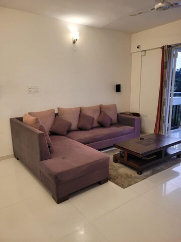 Living Room in 3 BHK Apartment at DS Max Skycity, Thanisandra – for Rent