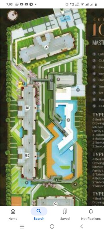 Master Plan in 4 BHK Apartment at ABA County 107, Sector 107 – for Rent