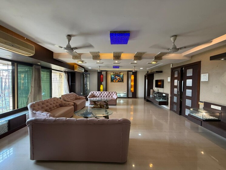 Living Room, nri-complex-phase-2 4 Bedroom 2500 Sq.Ft. Apartment In Seawoods Navi Mumbai 8033947