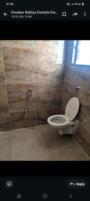 Bathroom in 2 BHK Apartment at GK Dwarka Heights, Pimple Saudagar – for Rent