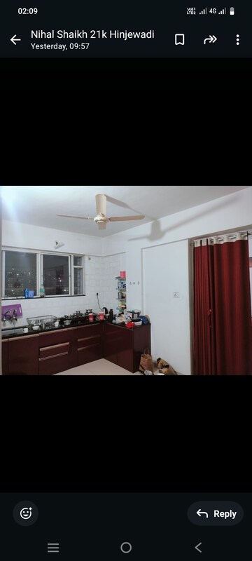 Bedroom in 1 BHK Apartment at RR Akshay Residency, Wakad – for Rent