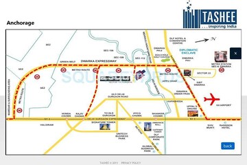 3 BHK Apartment – Map Location View at Tashee Capital Gateway, Sector 111 - for Sale