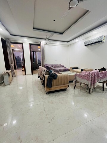 Living Room in 3 BHK Builder Floor at Palm Residency Chhatarpur, Chattarpur – for Rent