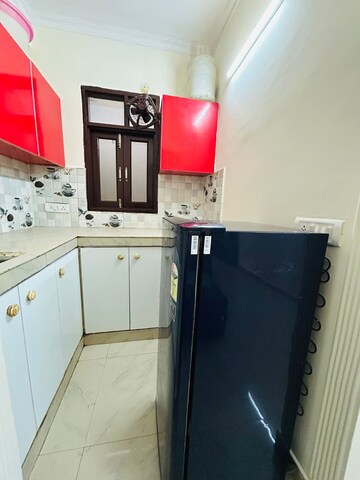 Kitchen in 2 BHK Builder Floor at Freedom Fighters Enclave – for Rent