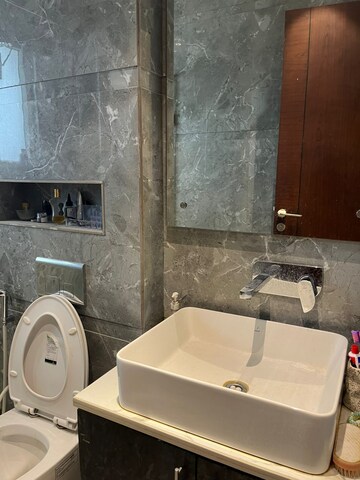 Bathroom in 4 BHK Builder Floor at Ansal Sushant Lok I, Sector 43 – for Rent