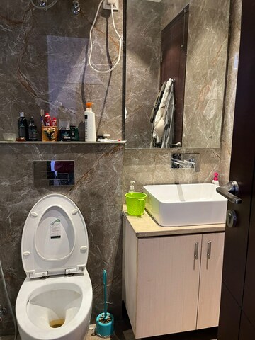 Bathroom in 4 BHK Builder Floor at Ansal Sushant Lok I, Sector 43 – for Rent