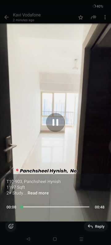 Master Bedroom in 2.5 BHK Apartment at Panchsheel Hynish, Sector 1 Greater Noida – for Sale
