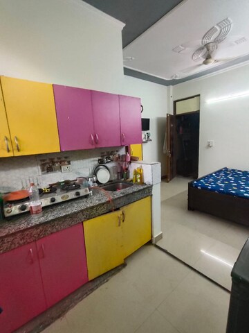 Kitchen in 1 RK Builder Floor at Unitech Arcadia, South City 2 – for Rent