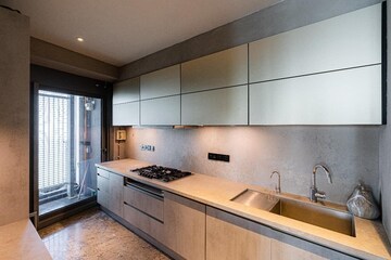Kitchen in 4 BHK Apartment at Lodha The World Towers World One Tier 2, Worli – for Rent