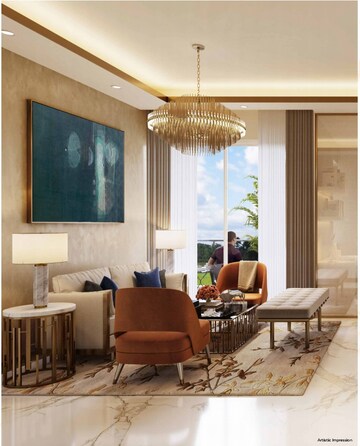 Living Room in 4 BHK Apartment at M3M Capital, Sector 113 – for Sale