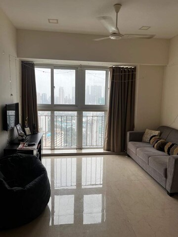Living Room in 2 BHK Apartment at Ruparel Ariana, Parel – for Rent