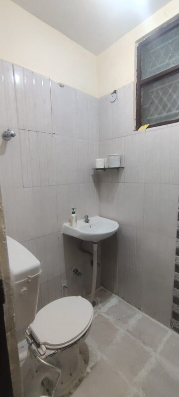 Bathroom in 1 BHK Builder Floor at Mehrauli – for Rent