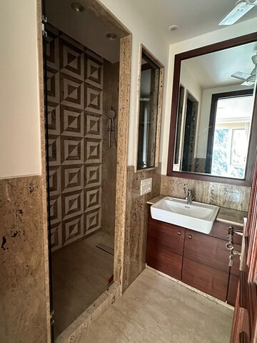 Bathroom in 4 BHK Apartment at Safdarjang Enclave – for Rent
