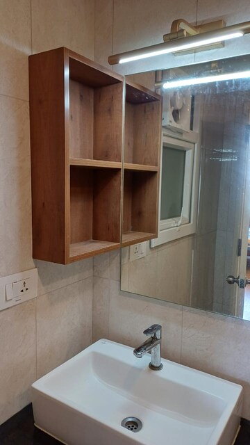 Bathroom in 2 BHK Apartment at Mantri Lithos, Thanisandra – for Rent