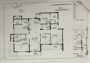 Floor Plan in 3 BHK Apartment at Yelahanka – for Sale