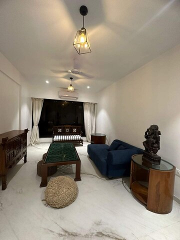 Living Room in 1 BHK Apartment at Palm Beach Apartments, Versova – for Rent
