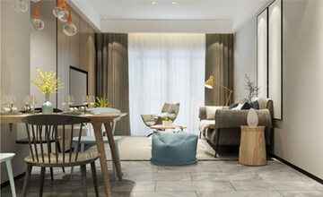Living Room in 2 BHK Apartment at Prestige Heights Raj Nagar Extension, Raj Nagar Extension – for Sale