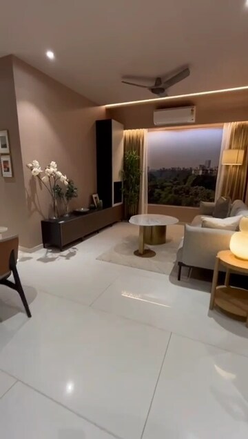 Living Room in 4 BHK Apartment at RIPL Aikya Roots, Vikhroli West – for Sale