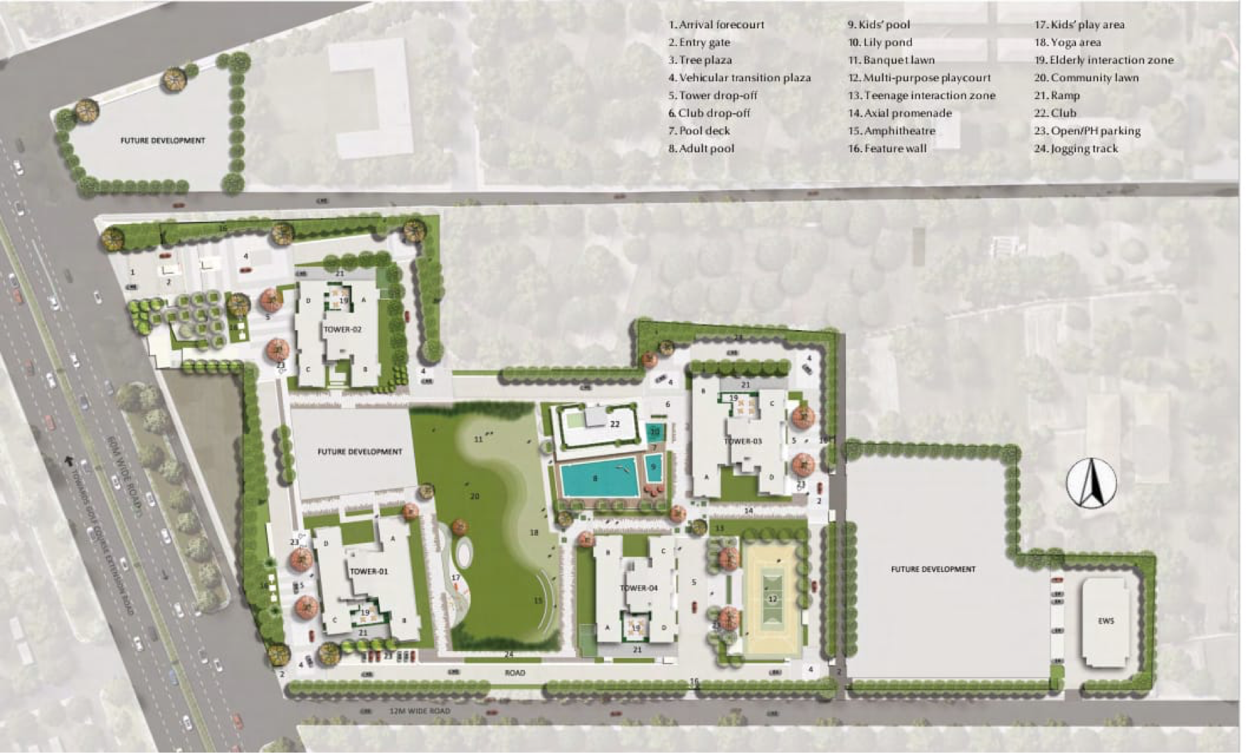 4 BHK + Pooja Room,Servant Room,Study Room,Extra Room 2750 Sq.Ft. Apartment in Puri The Aravallis