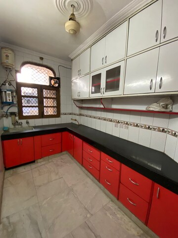 Kitchen in 3 BHK Builder Floor at Paschim Vihar – for Rent