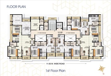 Floor Plan in 2 BHK Apartment at Pushpak Palladium, Kharghar Sector 11 – for Sale