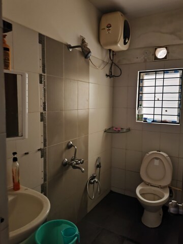 Bathroom in 3 BHK Apartment at Aakruthi Sowmya Sarovar, Hebbal – for Sale