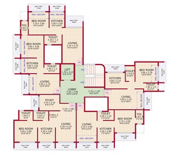 Floor Plan in 1 BHK Apartment at Kharghar – for Sale