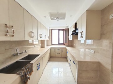 Kitchen in 4 BHK Builder Floor at Panchsheel Enclave – for Rent