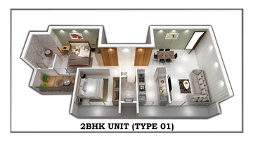Floor Plan in 2 BHK Apartment at Nerul – for Sale