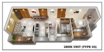 Floor Plan in 2 BHK Apartment at Nerul – for Sale