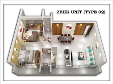 Floor Plan in 2 BHK Apartment at Nerul – for Sale