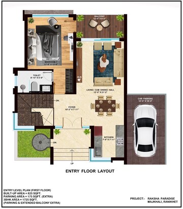 Floor Plan in 4 BHK Independent House at Ranikhet – for Sale