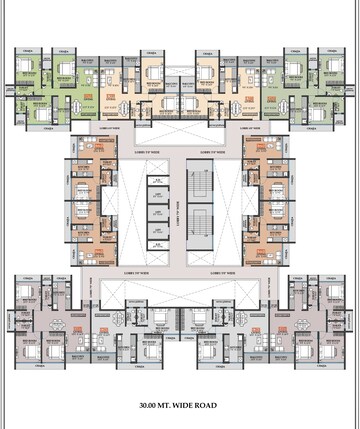 Floor Plan in 2 BHK Apartment at Millennium Flora, New Panvel Sector 17 – for Sale