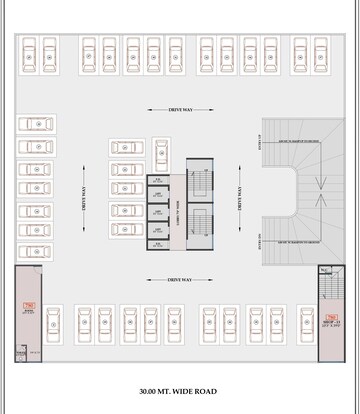 Floor Plan in 3 BHK Apartment at Millennium Flora, New Panvel Sector 17 – for Sale
