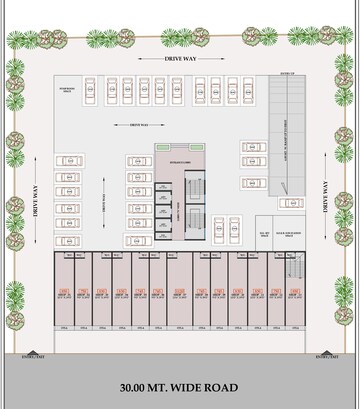 Floor Plan in 3 BHK Apartment at Millennium Flora, New Panvel Sector 17 – for Sale